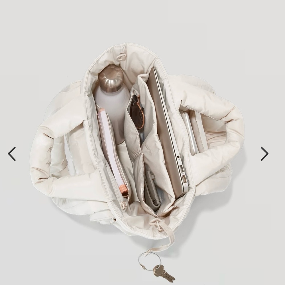 Dagne Dover Brown Puffer Tote Bag - Picture 9 of 10